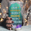 89Customized I ride seahorses because brooms are for amateurs Mermaid Witch Customized Tumbler