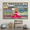 89Customized Yoga Rules Customized Horizontal Poster