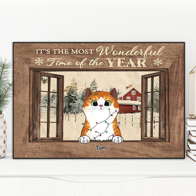 89Customized It's The Most Wonderful Time Of The Year Dogs And Cats Personalized Poster