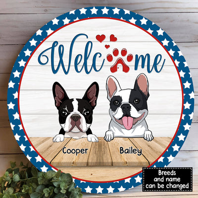 89Customized Dogs And Cats Welcome Personalized Wood Sign