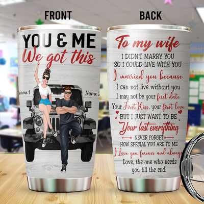 89Customized To My Wife/Husband Never Forget How Special You Are To Me Personalized Tumbler