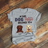 89Customized This Cat/Dog Dad Belongs To Us Personalized Shirt