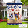 89Customized Dogs And Cats 4th Of July Personalized Personalized Garden Flag