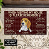 89Customized Visiting My House Please Remember Personalized Dog Doormat