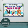 89Customized Dogs Poolside Oasis Bark & Grill Funny Personalized Printed Metal Sign