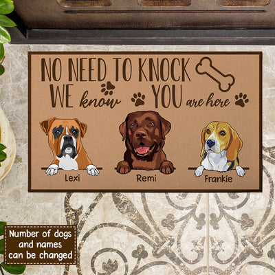 89Customized We know you are here personalized doormat
