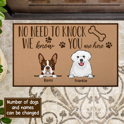 89Customized We know you are here personalized doormat