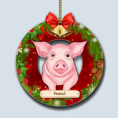 89Customized Christmas Pig Lovers Personalized Ornament