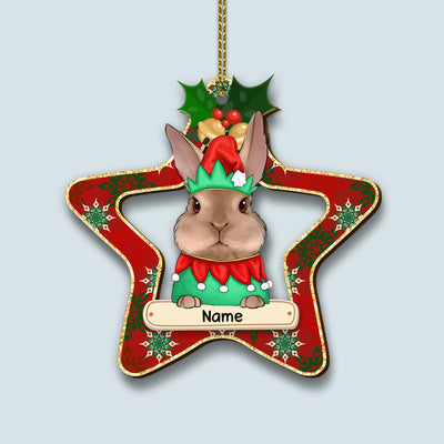 89Customized Rabbit Star Personalized Ornament