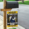 Personalized Warning This Door Is Looked Boston Terrier Dog Garden Flag inkgo