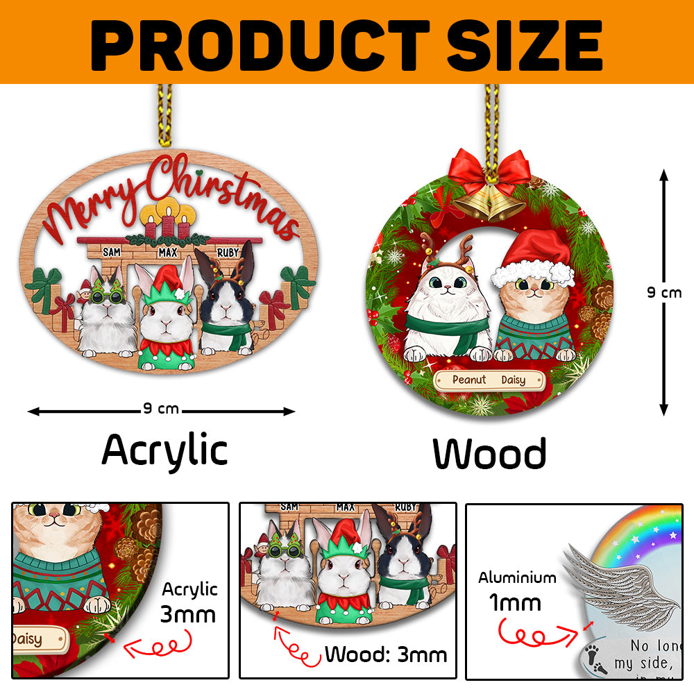 89Customized Rabbit Lovers Personalized Ornament