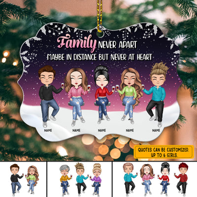 89Customized Life is better with Sisters Personalized Ornament
