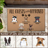 89Customized All guests must be approved by cat and dog personalized doormat