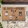 89Customized All guests must be approved by cat and dog personalized doormat