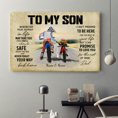 89Customized Dad And Son Motocross Personalized Personalized Poster