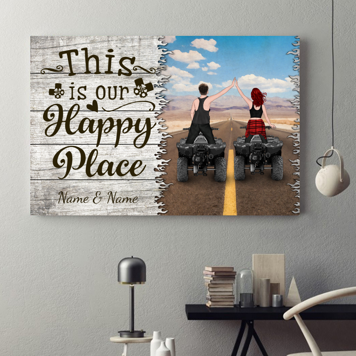 89Customized ATV Couple Horizontal Poster