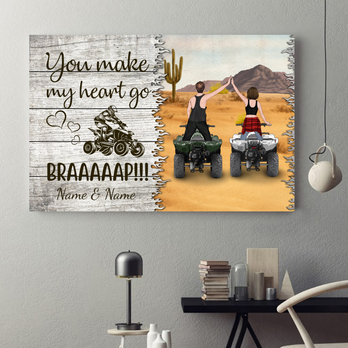 89Customized ATV Couple Horizontal Poster