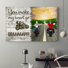 89Customized Biker Couple Horizontal Personalized Poster