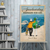 89Customized Snowboarding Couple Vertical Poster
