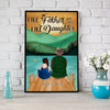 89Customized Dad and daughter fishing personalized poster